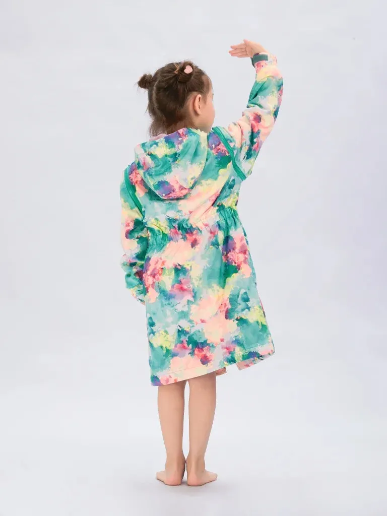 Seasnail Swim Parka For Kids- Watercolor