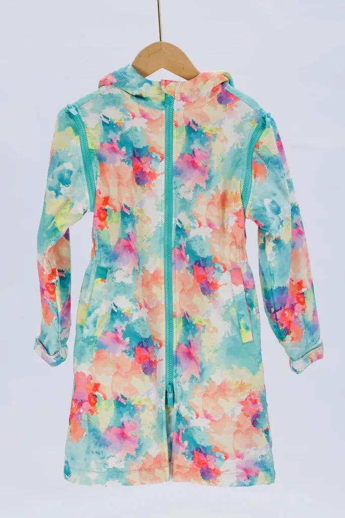 Seasnail Swim Parka For Kids- Watercolor