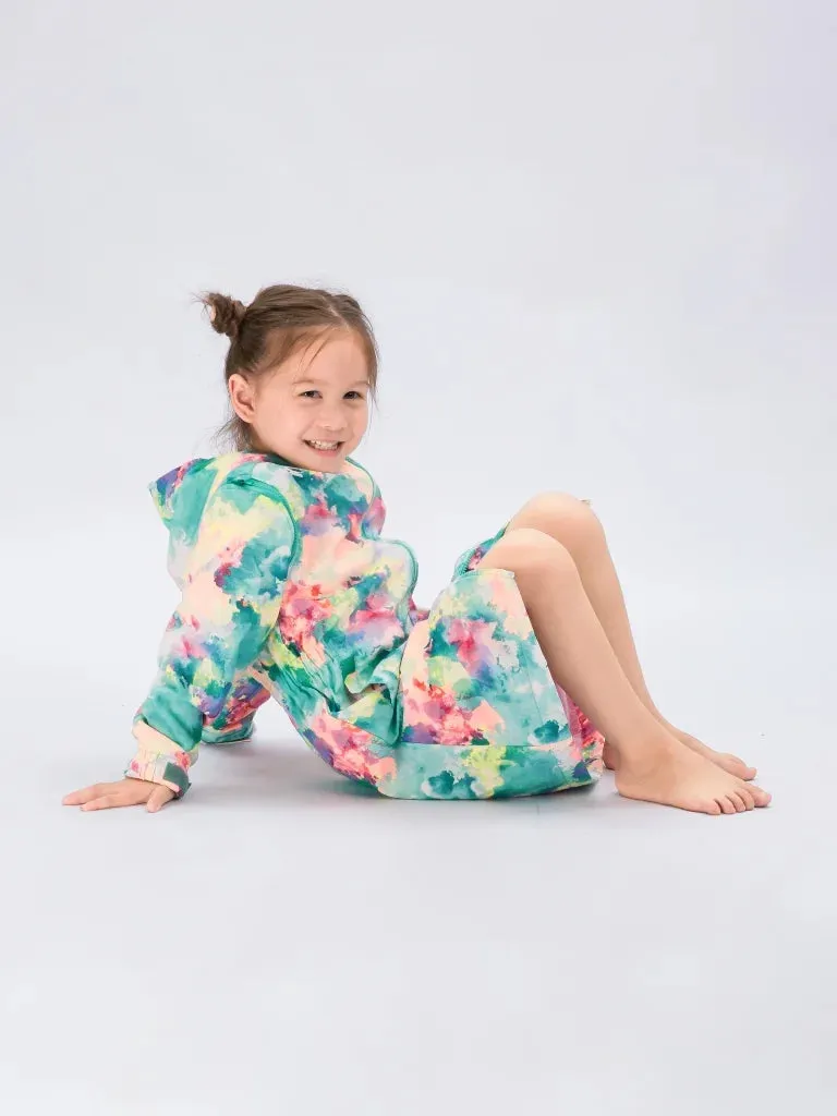 Seasnail Swim Parka For Kids- Watercolor