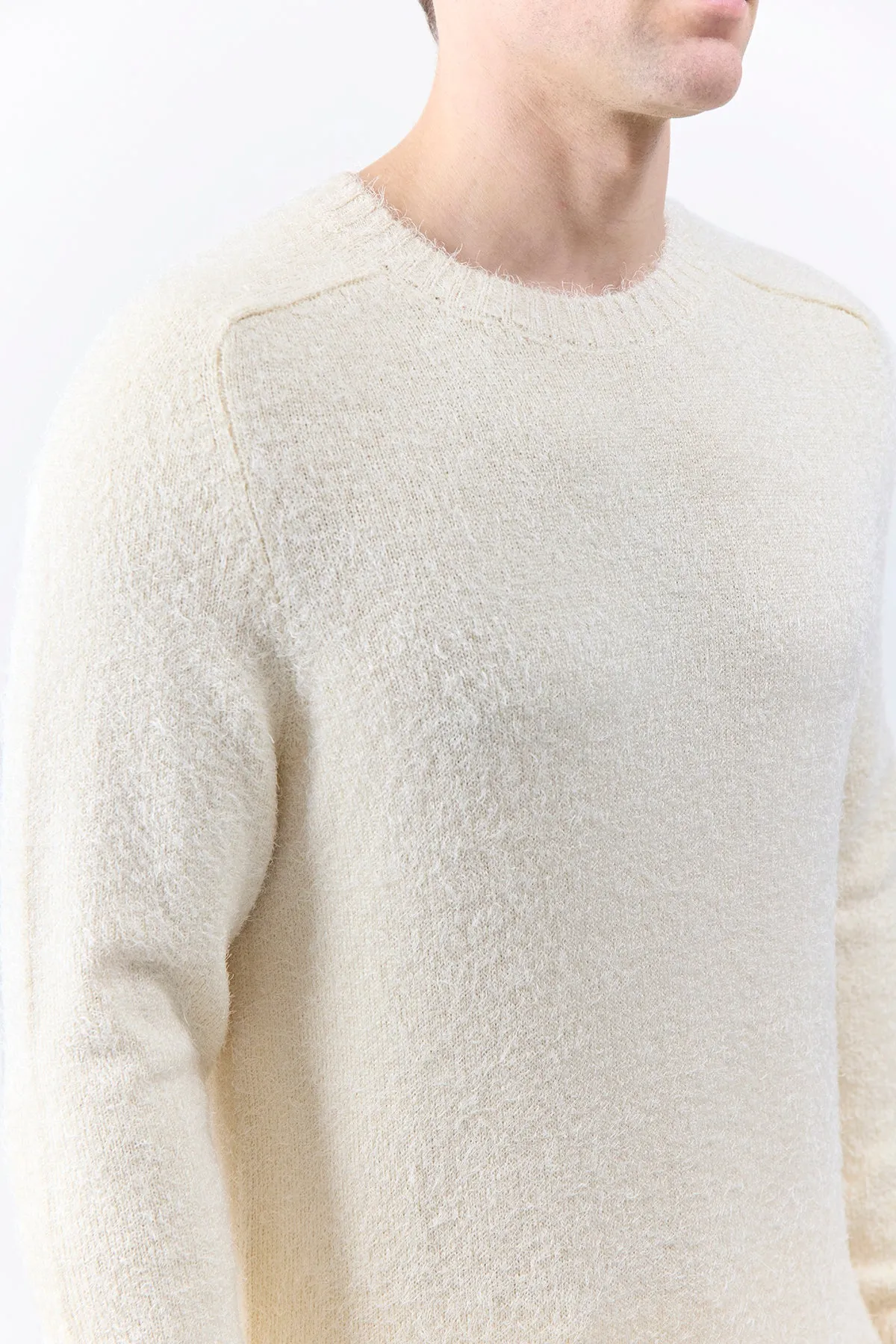 Shorehan Knit Sweater in Ivory Silk Cashmere