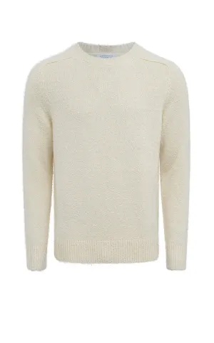 Shorehan Knit Sweater in Ivory Silk Cashmere