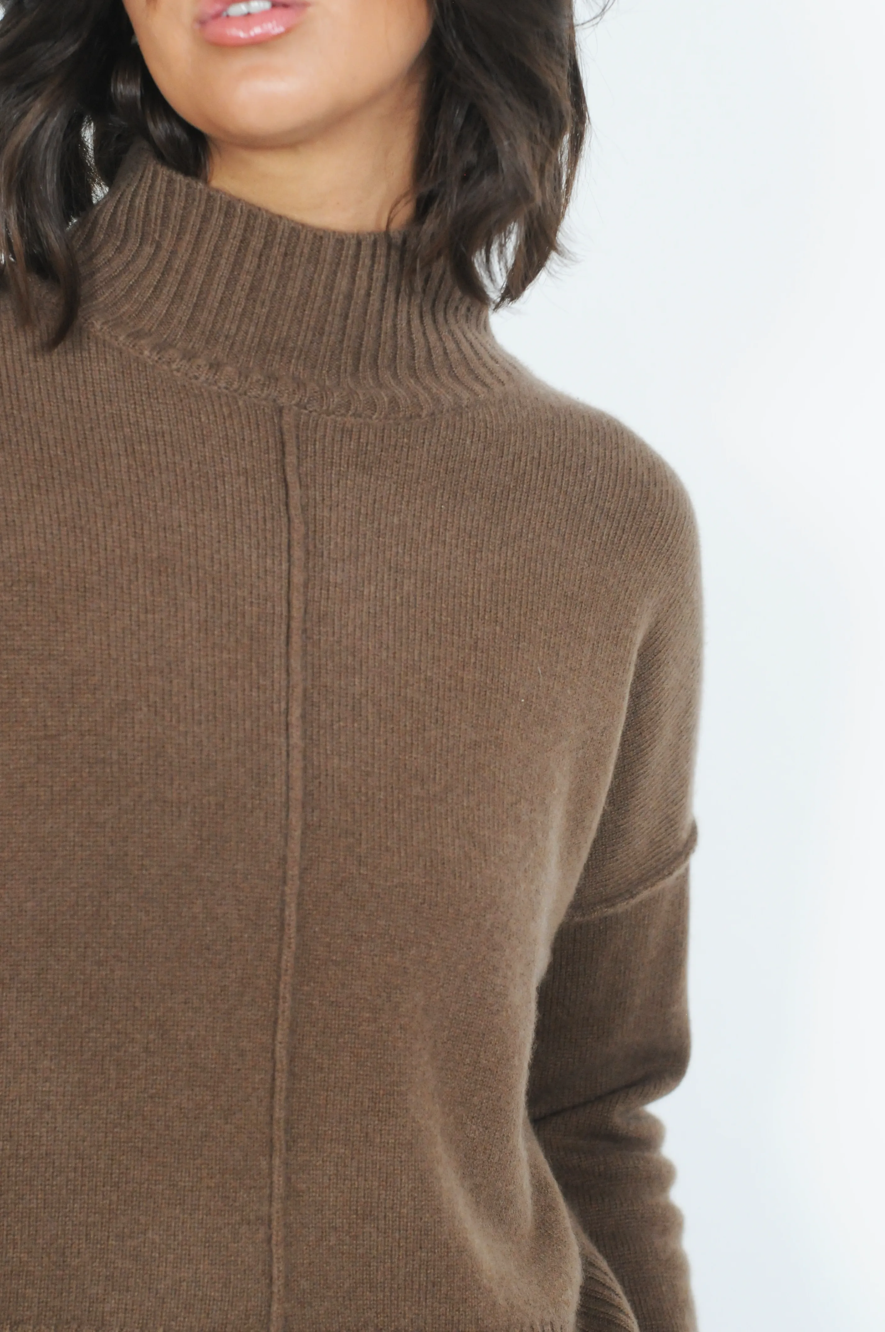 SY-23080 Sweater - 100% Cashmere - Accesories - Dark Brown