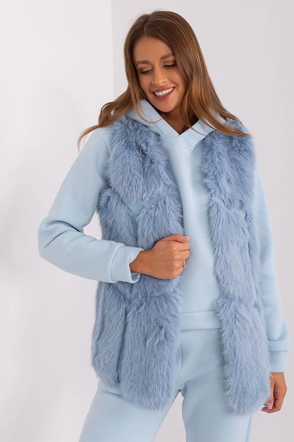 TEEK - Faux Fur Pocketed Gilet