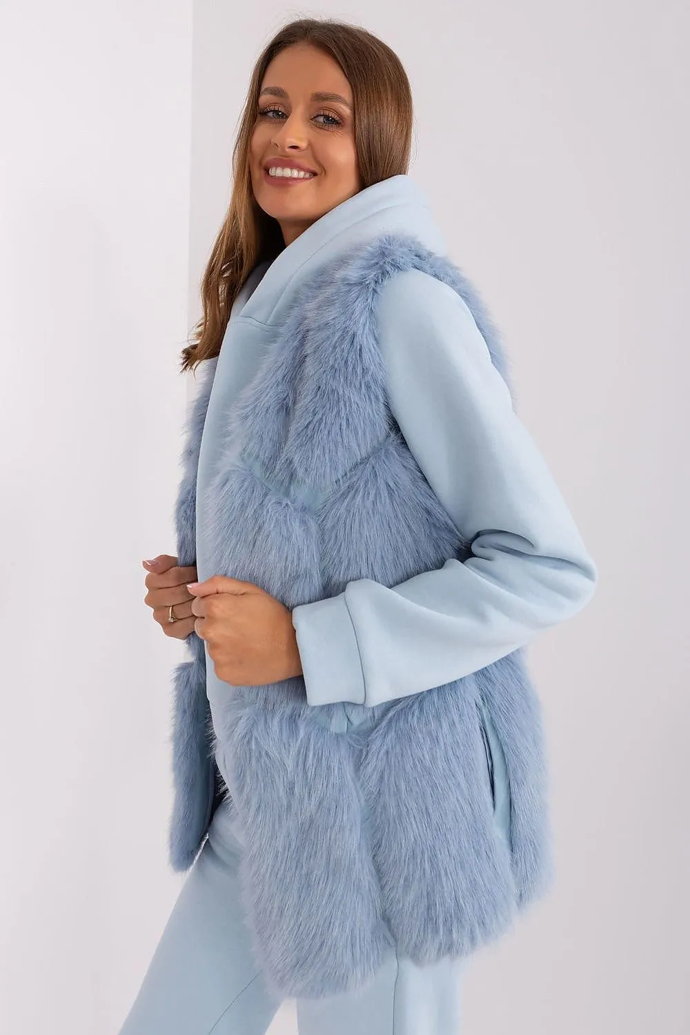 TEEK - Faux Fur Pocketed Gilet