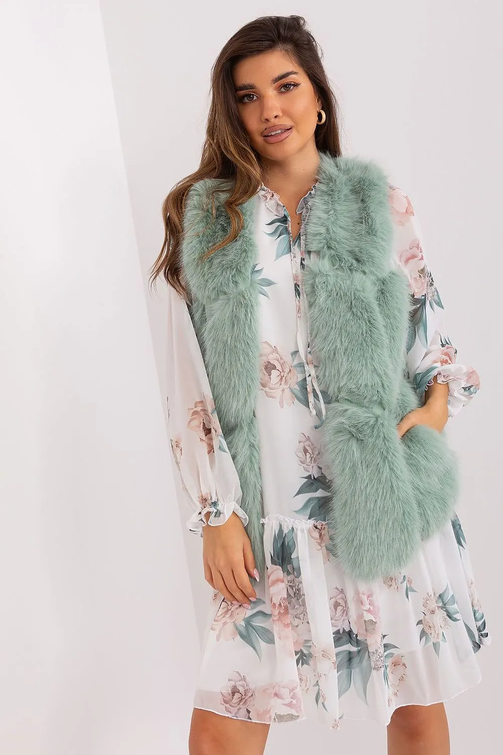 TEEK - Faux Fur Pocketed Gilet