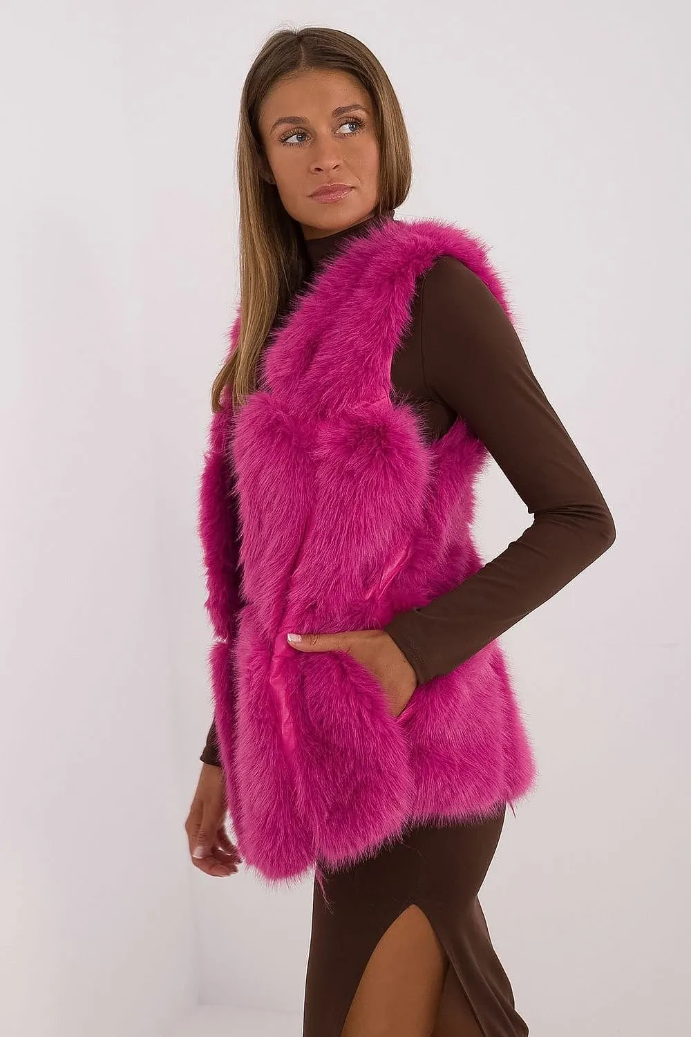 TEEK - Faux Fur Pocketed Gilet