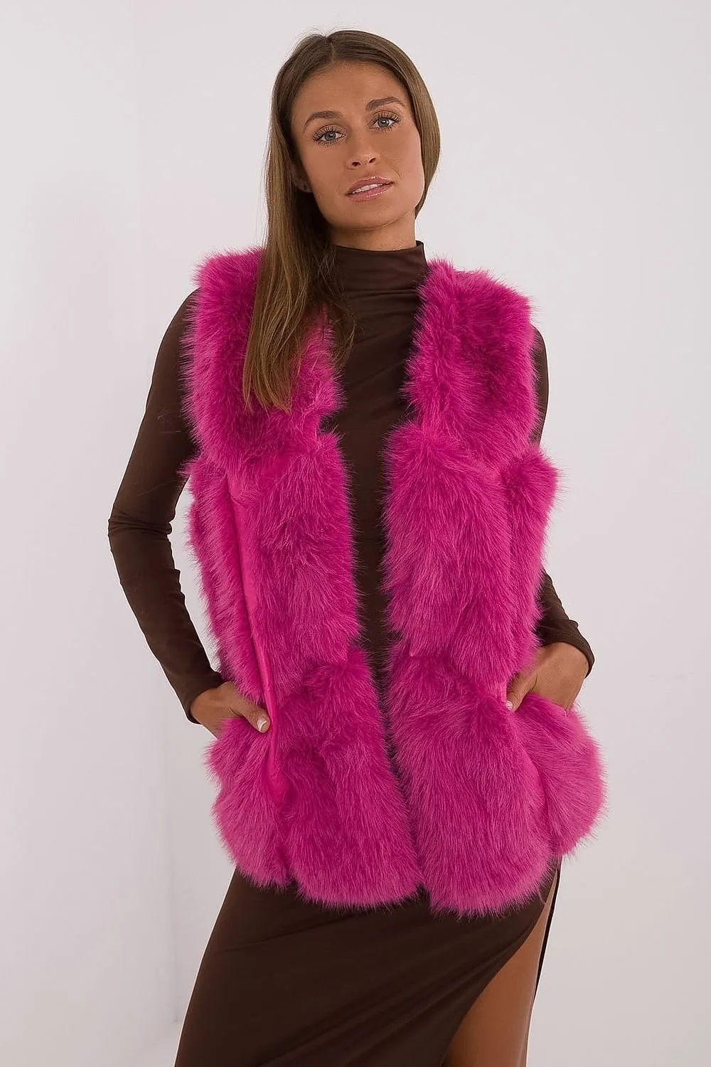 TEEK - Faux Fur Pocketed Gilet