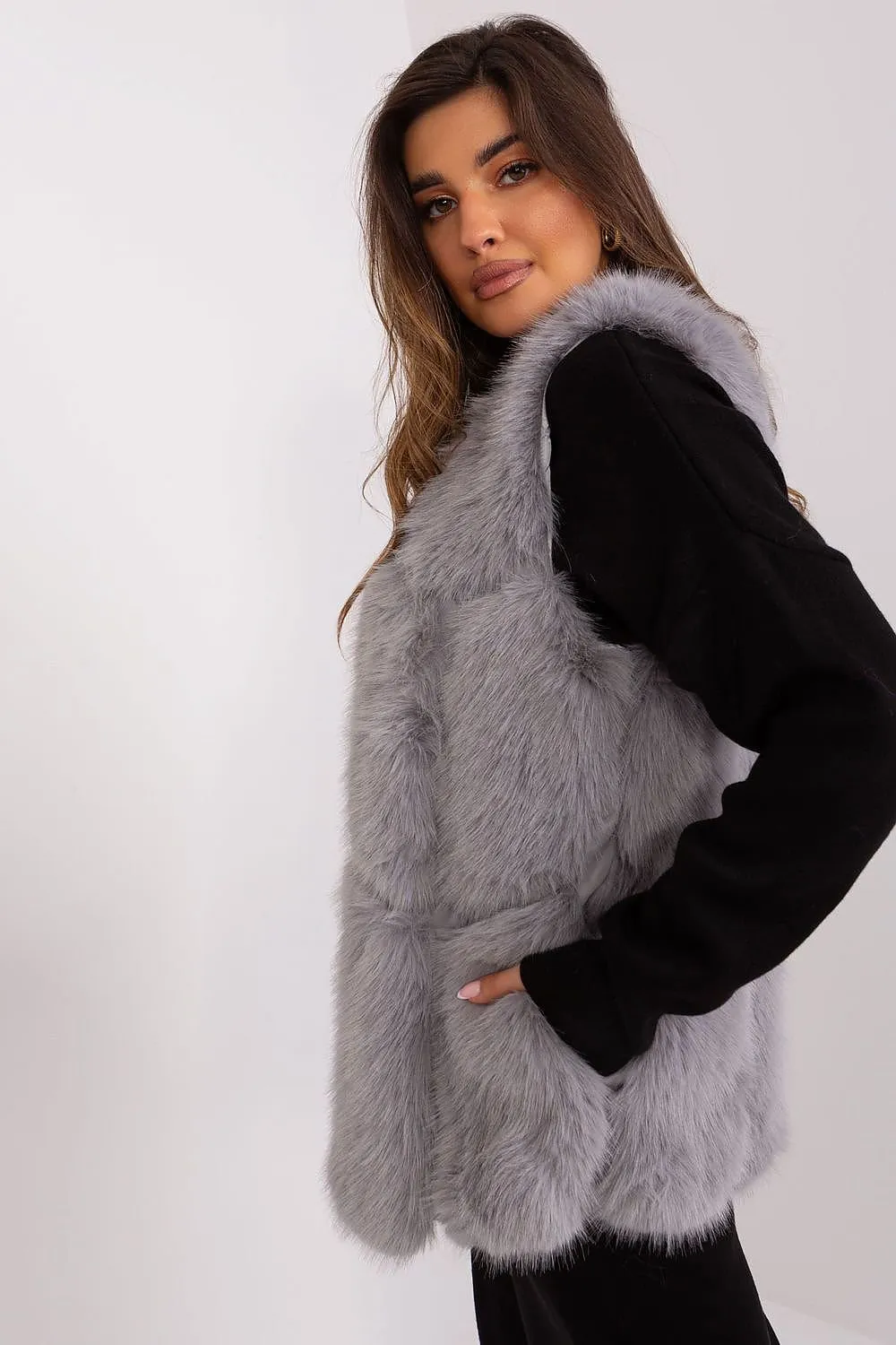 TEEK - Faux Fur Pocketed Gilet