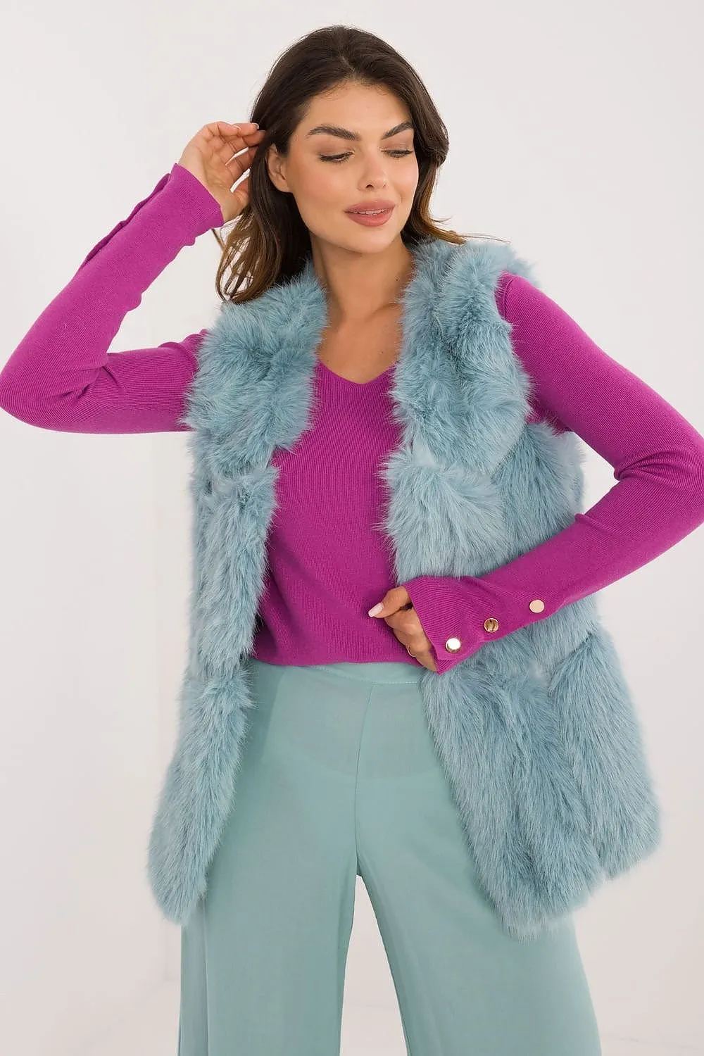 TEEK - Faux Fur Pocketed Gilet