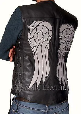 THE-WALKING-DEAD-GOVERNOR-DARYL-DIXON-ANGEL-WINGS-LEATHER-VEST-JACKET-BNWT