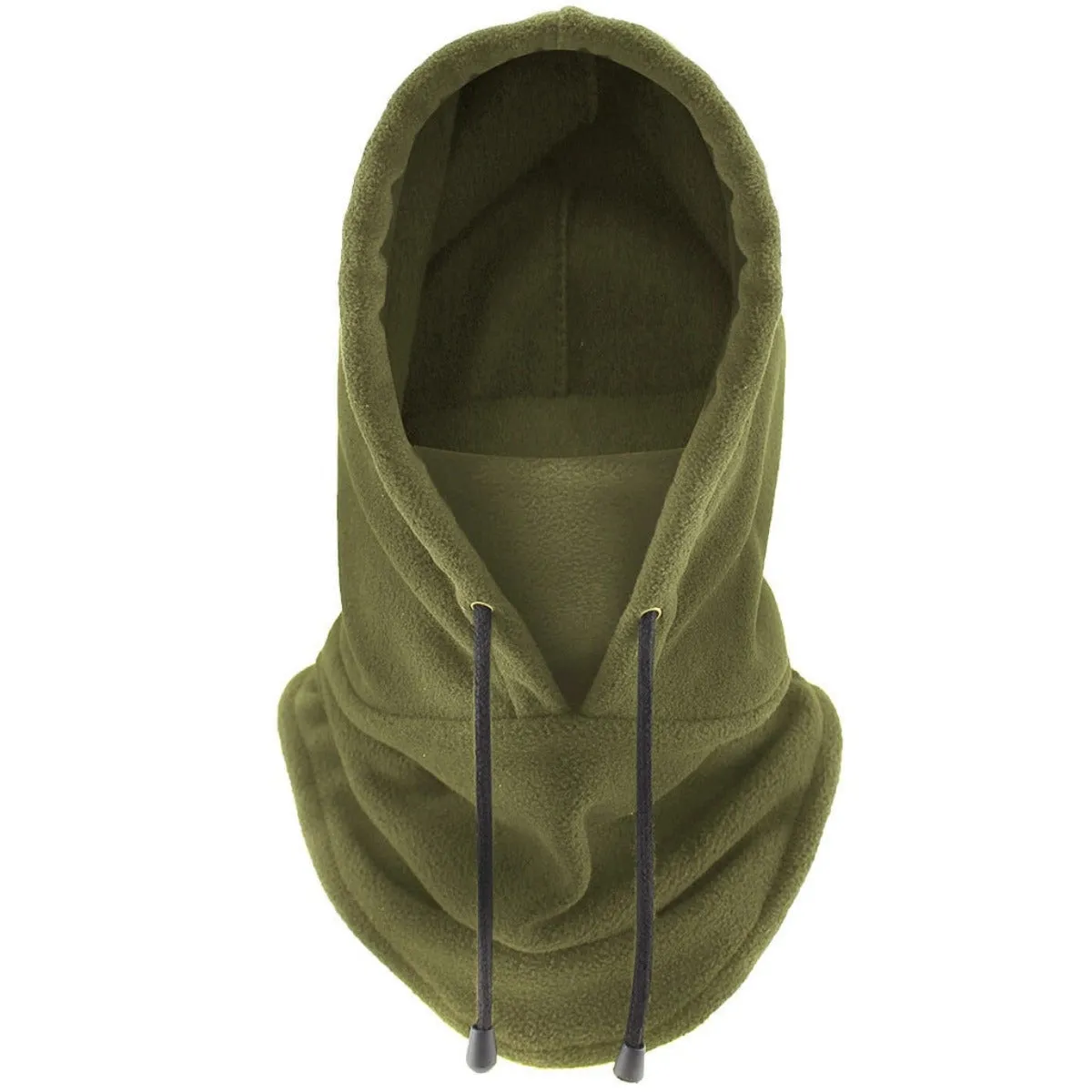 Thermal Fleece Hoodie Face Cover - Army Green