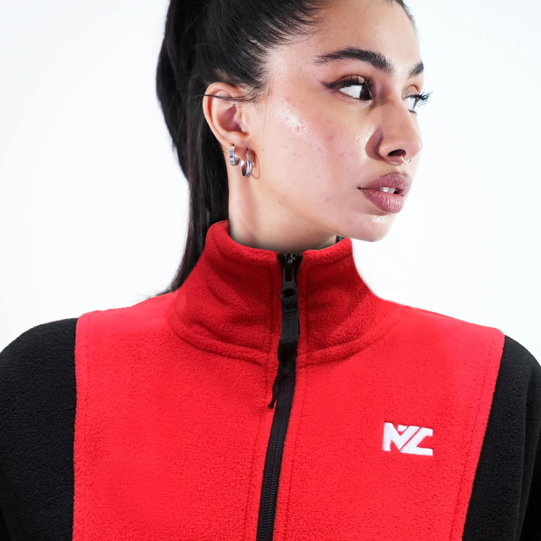 Women Fleece Jacket Red