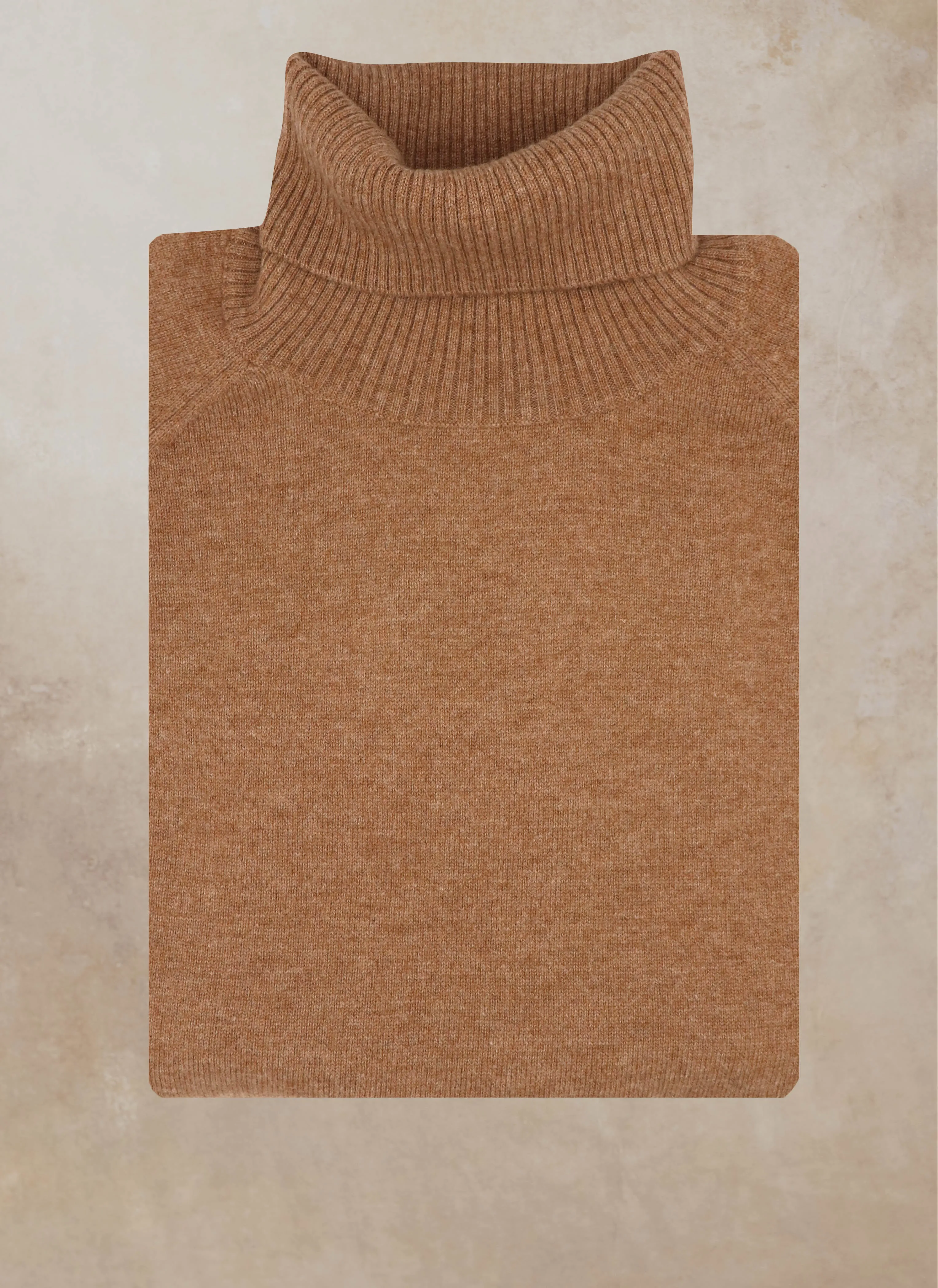 Women's Cinzia Turtle Neck Cashmere Sweater in Camel