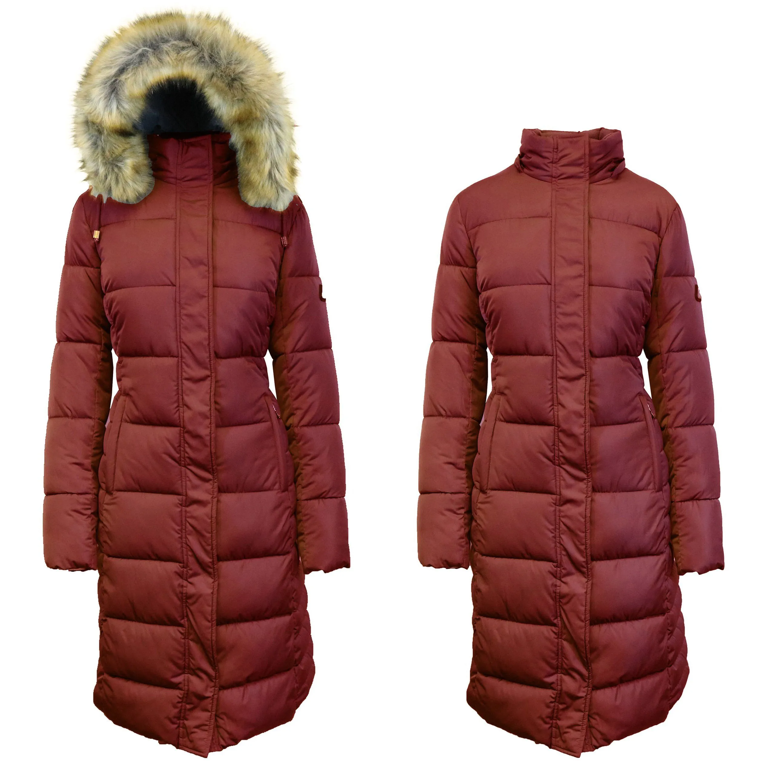 Womens Heavyweight Long Parka Jacket Coat