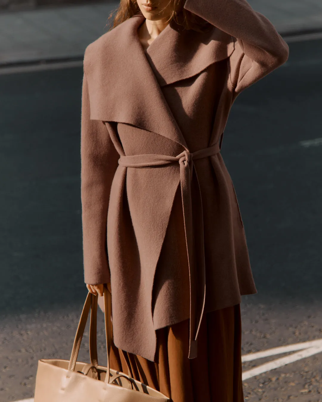 Wool Cashmere Sweater Coat