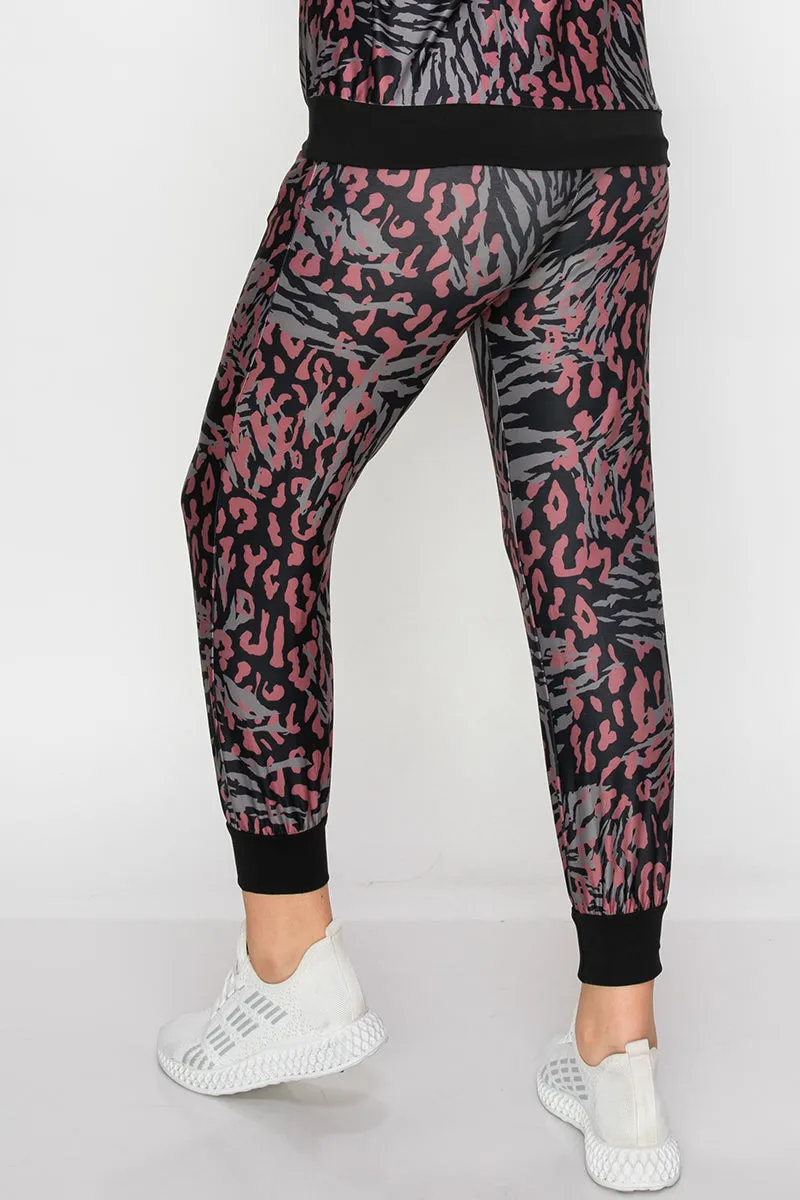 Zebra Meets Cheetah Printed Joggers